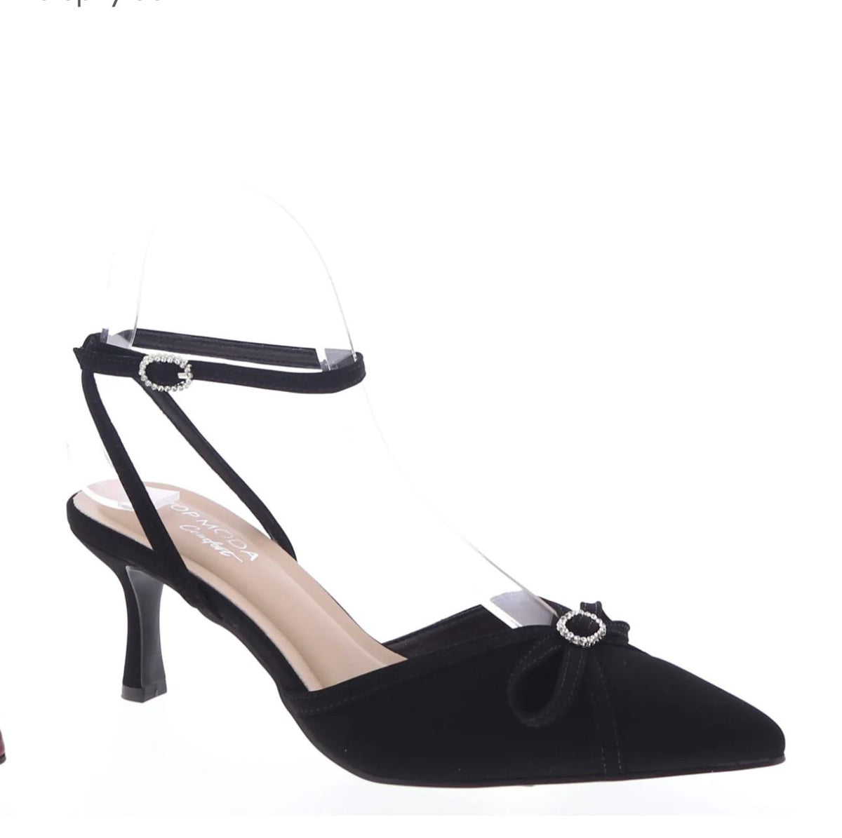 TACON ELEGANTE NEGRO CON TALON DESCUBIERTO