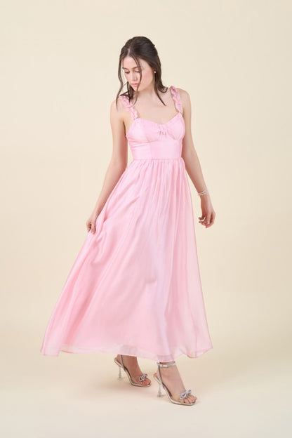 Lovely Romantic Pink Midi Dress