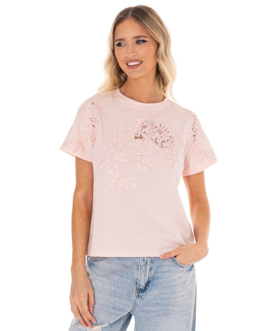 CAMISETA DE ALGON EN ENCAJE