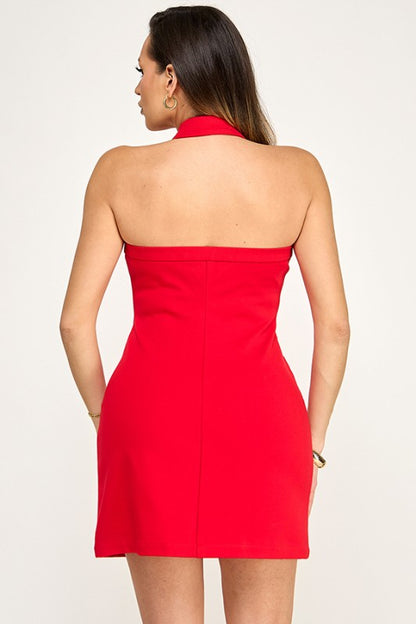 MINI VESTIDO CUELLO HALTER