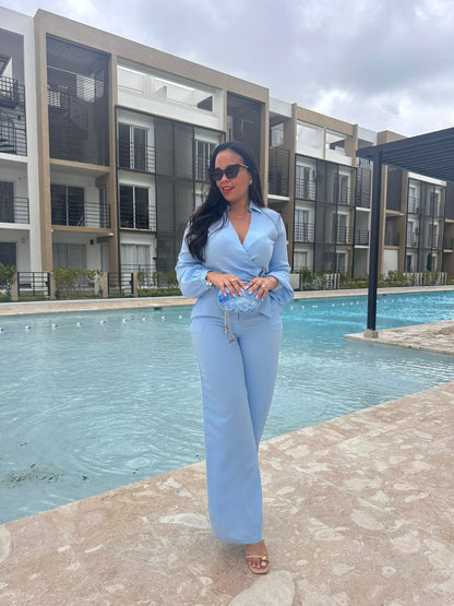 Set con Tela suave en Baby Blue