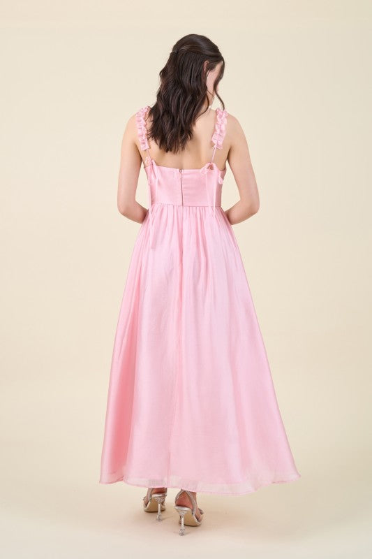 Lovely Romantic Pink Midi Dress