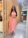 Vestido Elegante Satinado Asimétrico